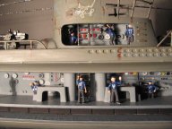 U47 tengeralattjáró belső felépítés (fotó a makettről)